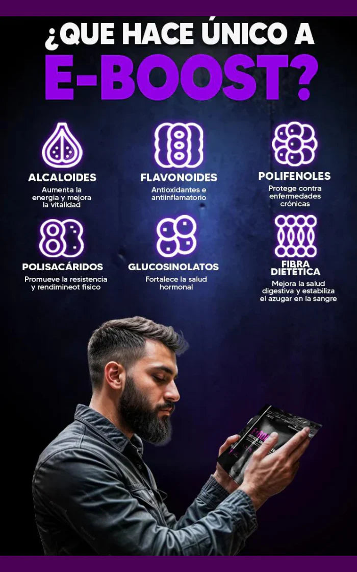E-BOOST VIGORIZANTE NATURAL " TU AMIGUITO NO ESTARA CANSADO "