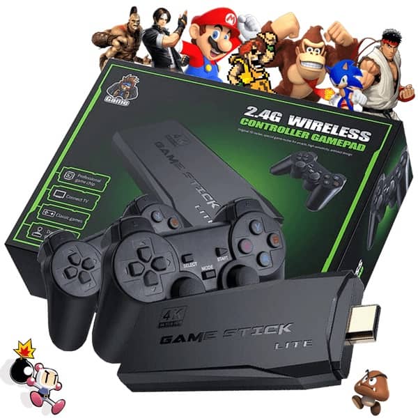 Consola Retro 4K Videojuego con 10.000 Juegos Clásicos + 2 MANDOS INALAMBRICOS de Regalo