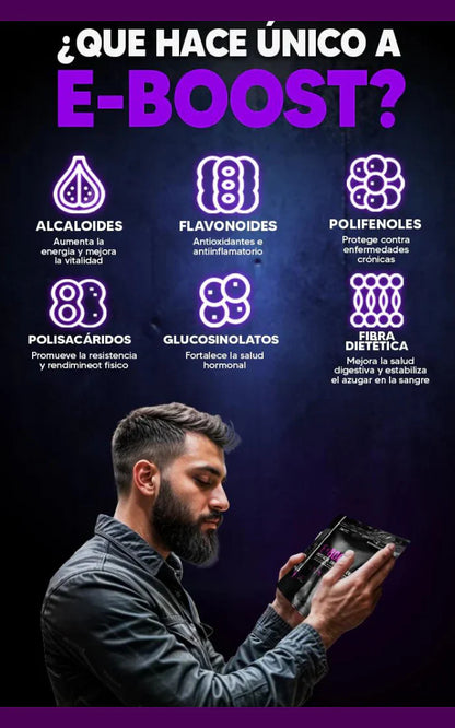 E-BOOST VIGORIZANTE NATURAL " TU AMIGUITO NO ESTARA CANSADO "