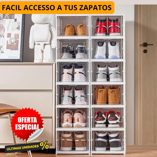 Zapatera Plegable Acrílica de 6 Niveles PREMIUM