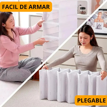 Zapatera Plegable Acrílica de 6 Niveles PREMIUM