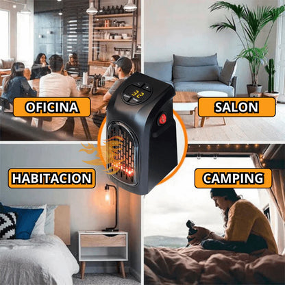 Calefactor Portátil PREMIUM de 800W con Control Remoto y 2 Niveles de Temperatura