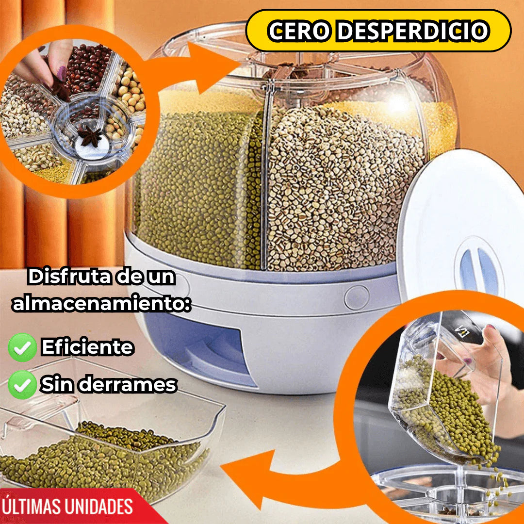 Dispensador De Alimentos Giratorio 6 en 1 PREMIUM