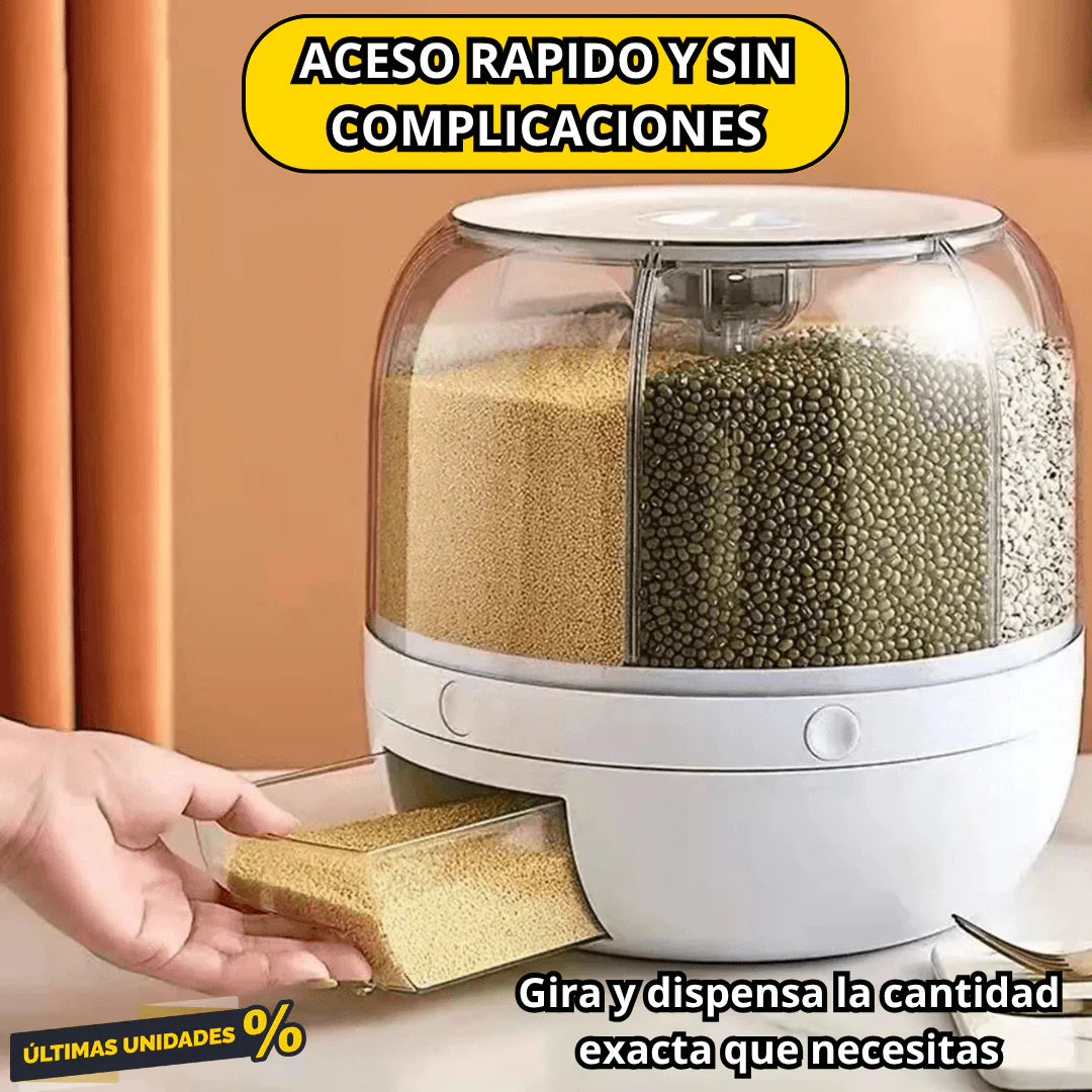 Dispensador De Alimentos Giratorio 6 en 1 PREMIUM