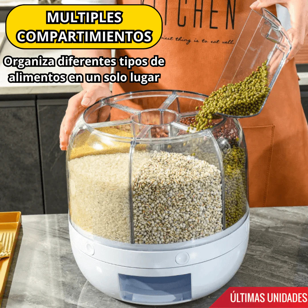Dispensador De Alimentos Giratorio 6 en 1 PREMIUM