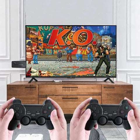Consola Retro 4K Videojuego con 10.000 Juegos Clásicos + 2 MANDOS INALAMBRICOS de Regalo
